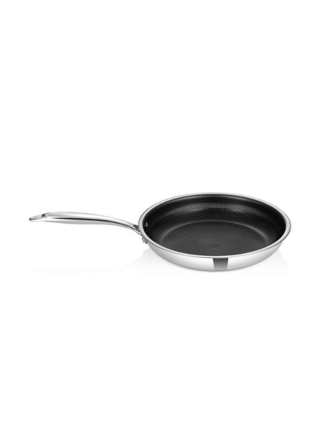 El Zenouki Stainless Steel Prime Frying Pan 26 cm-Silver - Image 1
